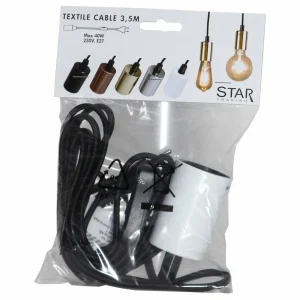 Clearance STAR TRADING Douille E27 Stil avec câble, blanc