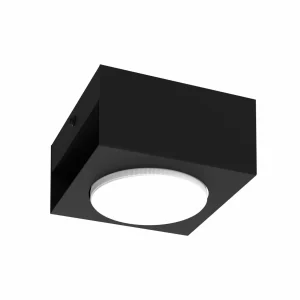 Clearance Luminex Downlight Ian en noir, à 1 lampe