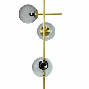 Hot Dyberg Larsen Como lampe sur pied, 4 lampes, laiton