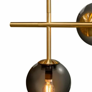 Shop Dyberg Larsen Como suspension, à 5 lampes, laiton