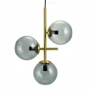Shop Dyberg Larsen Como suspension, 3 lampes, laiton