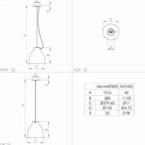 Fashion EGLO Camasca suspension, à une lampe, noire