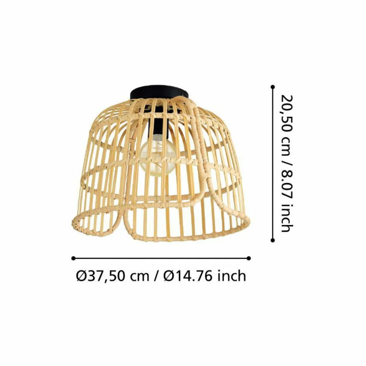 eglo_glyneath_plafonnier_en_rotin_1.webp Clearance EGLO Glyneath plafonnier en rotin