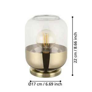 Online EGLO Maryvilla lampe à poser, doré/transparente