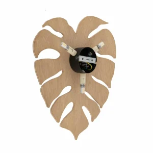 Best Envostar applique murale Folah, forme de feuille, bois clair, 40 x 35 cm