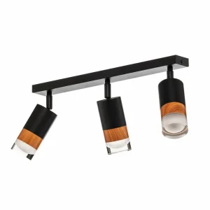New Envostar Fida spot pour plafond à 3 lampes, noir