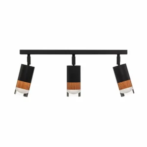 New Envostar Fida spot pour plafond à 3 lampes, noir