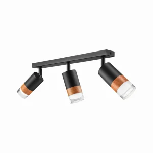 New Envostar Fida spot pour plafond à 3 lampes, noir