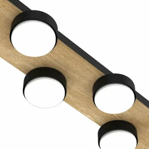 Cheap Envostar Laurent plafonnier avec bois à 6 lampes