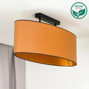New Envostar plafonnier Idun, marron 80 cm matériau naturel vegan