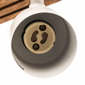 Shop Envostar Tino spot plafond à 6 lampes blanc/bois