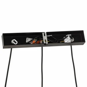 Best Sale Envostar Tisan Suspension bois/verre à 3 lampes
