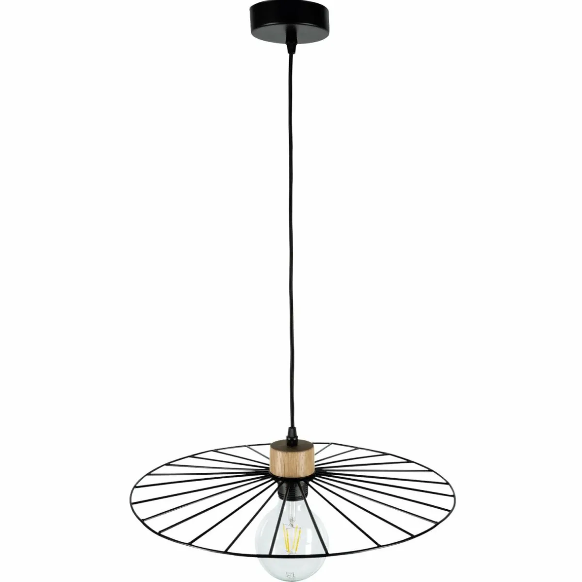 envostar_yahel_suspension_chnenoir__cm_1.webp Sale Envostar Yahel suspension, chêne/noir, Ø 45cm