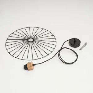 Sale Envostar Yahel suspension, chêne/noir, Ø 45cm