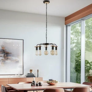 Outlet Envostar Yorik suspension disques d’arbre 5 lampes