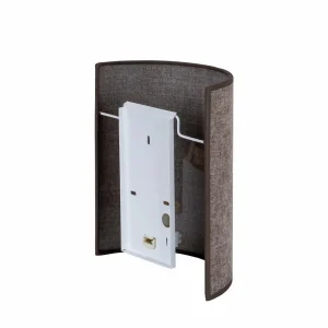 Fashion Euluna applique murale Céline, cappuccino, tissu chenille, 24 cm