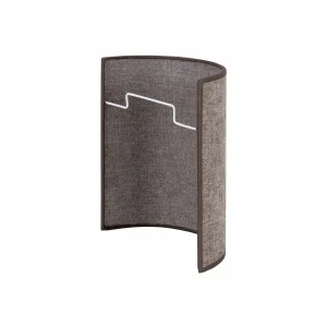 Fashion Euluna applique murale Céline, cappuccino, tissu chenille, 24 cm