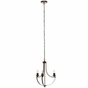 Cheap Euluna Gina lustre en brun, à 3 lampes