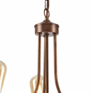 Cheap Euluna Gina lustre en brun, à 3 lampes