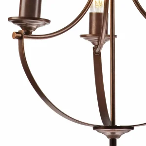 Cheap Euluna Gina lustre en brun, à 3 lampes