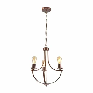 Cheap Euluna Gina lustre en brun, à 3 lampes