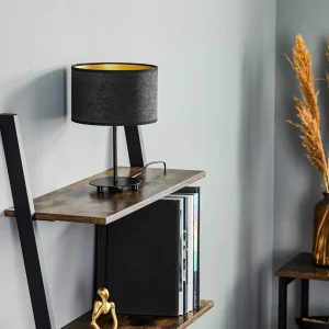 Sale Euluna Golden Roller table 30 cm noire/dorée