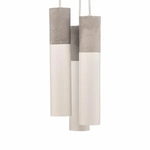 Discount Euluna Isabeau suspension à 3 lampes blanche/grise