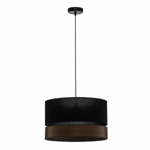 New Euluna Levo suspension, Ø 40 cm, chêne foncé/noir