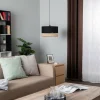 Outlet Euluna Levo suspension, Ø 40 cm, jute/noir