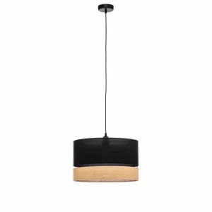 Outlet Euluna Levo suspension, Ø 40 cm, jute/noir