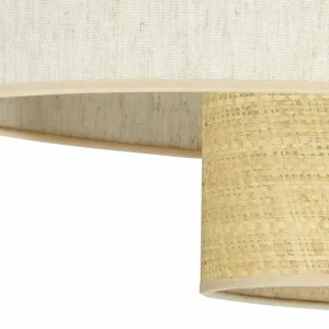 New Euluna plafonnier Boho Cotton, beige, raphia naturel, 80 cm