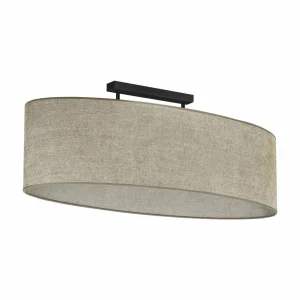Cheap Euluna plafonnier Celine, cappuccino, tissu chenille, 80 cm