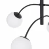Shop Euluna plafonnier Karda, noir, à 4 lampes