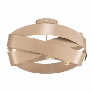 Outlet Euluna plafonnier Tornado, beige, Ø 50 cm