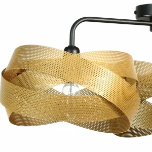Cheap Euluna plafonnier Tornado, doré, à 3 lampes
