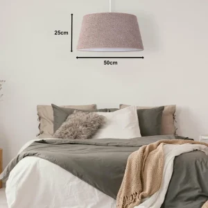 Hot Euluna Suspension Boucle, textile cappuccino, Ø 50 cm, 1 lampe