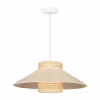 Outlet Euluna suspension Cappello, beige, rotin naturel, Ø 45 cm