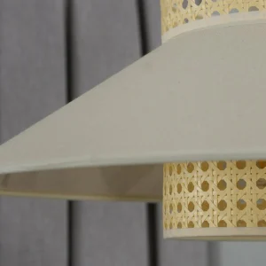 Outlet Euluna suspension Cappello, beige, rotin naturel, Ø 45 cm