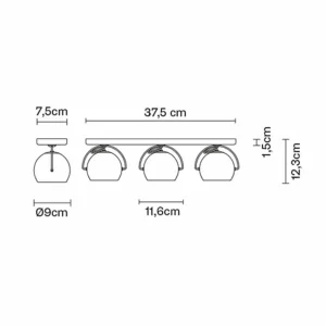 Best Sale Fabbian Beluga White plafonnier direct à 3 lampes