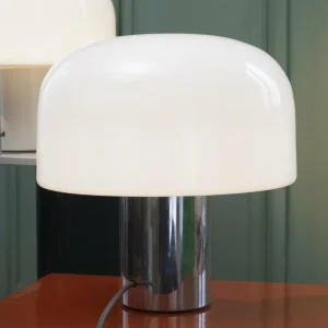 Best FLOS Lampe à poser Bellhop Glass T, couleur aluminium, hauteur 34 cm