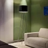 Best Sale FLOS Ray F2 lampadaire, abat-jour noir, variateur
