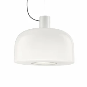 New FLOS Suspension Bellhop Glass S2, blanc, Ø 45 cm, verre, E27