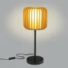 Discount Forlight lampe de table Viva, marron clair, bois/métal, hauteur 49 cm