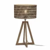 Hot Good & Mojo Java lampe table pyramide naturel/noir
