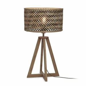 Hot Good & Mojo Java lampe table pyramide naturel/noir