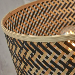 Hot Good & Mojo Java lampe table pyramide naturel/noir