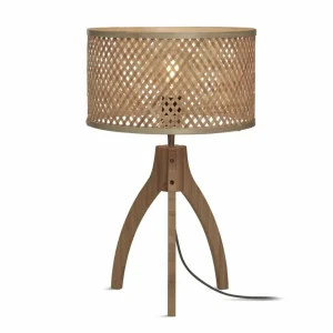 Cheap Good & Mojo Java lampe table trépied naturel