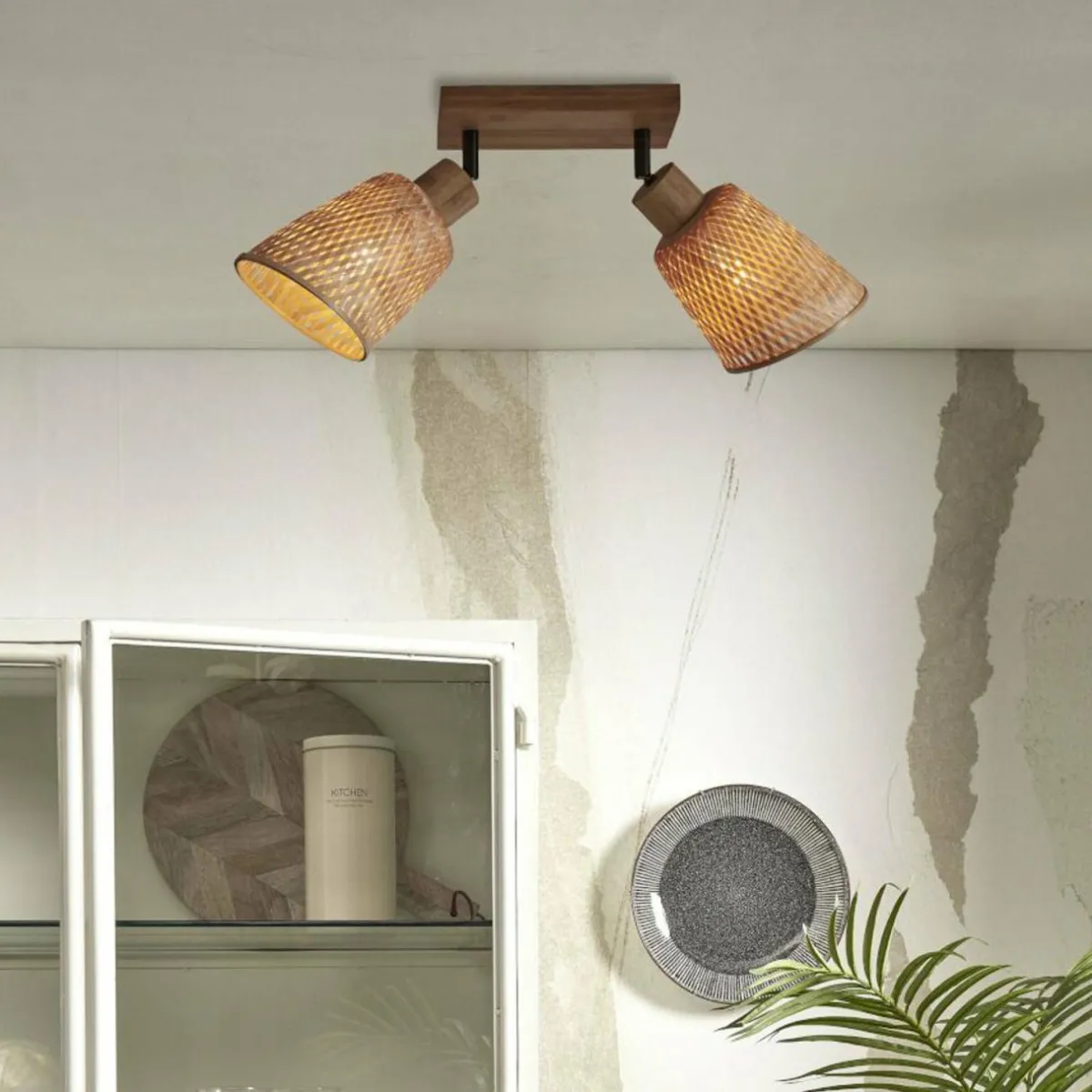 good__mojo_plafonnier_java_bambou_naturel___lampes__cm_0.webp Best Good & Mojo Plafonnier Java, bambou, naturel, à 2 lampes, 24 cm