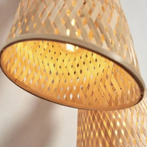 Best Good & Mojo Plafonnier Java, bambou, naturel, à 2 lampes, 24 cm