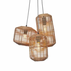 Cheap Good & Mojo Tanami suspension à 3 lampes naturelle